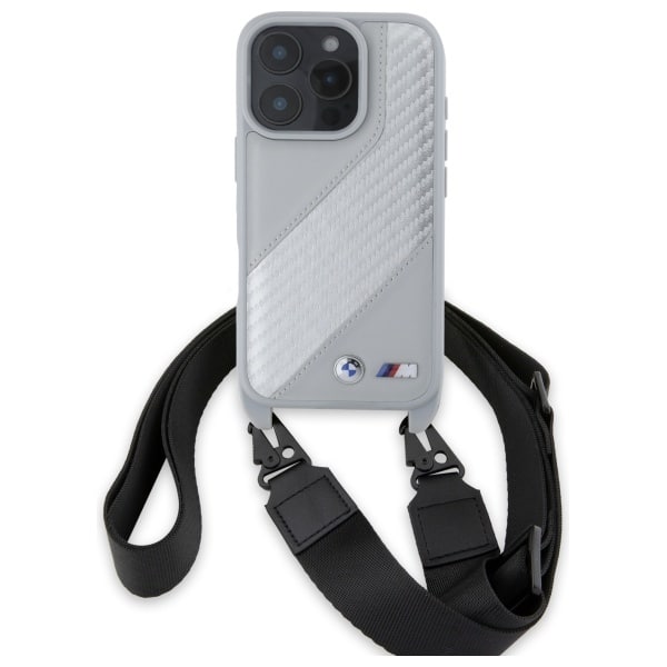 BMW M Edition Carbon Stripe & Strap - θήκη για Apple iPhone 16 Pro - Γκρι - Image 2