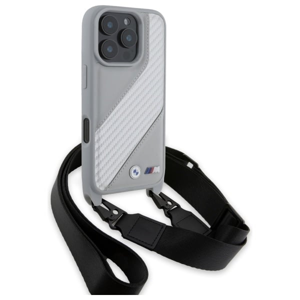 BMW M Edition Carbon Stripe & Strap - θήκη για Apple iPhone 16 Pro - Γκρι - Image 3
