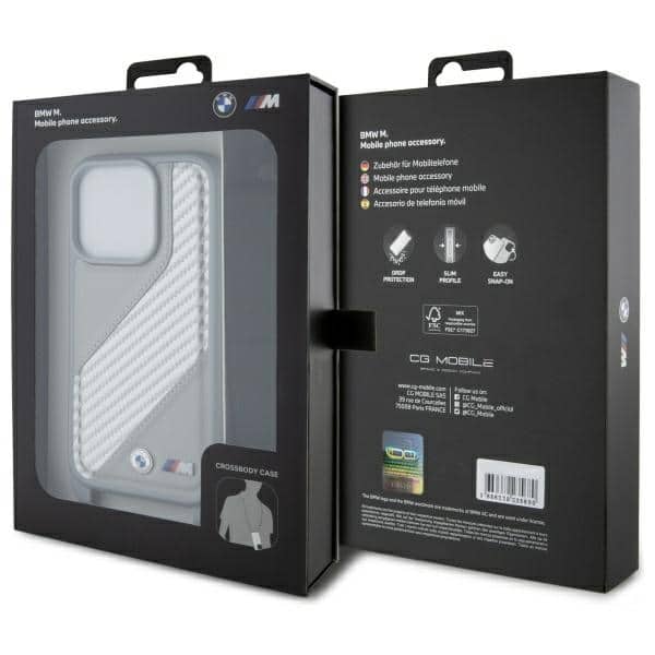 BMW M Edition Carbon Stripe & Strap - θήκη για Apple iPhone 16 Pro - Γκρι - Image 7