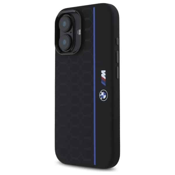 BMW Silicone Hexagon Blue Line MagSafe - θήκη για Apple iPhone 16 - Μαύρο - Image 2