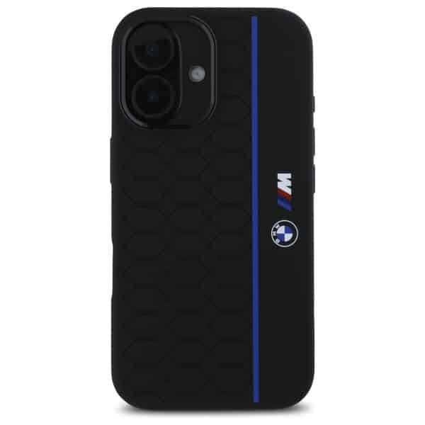 BMW Silicone Hexagon Blue Line MagSafe - θήκη για Apple iPhone 16 - Μαύρο - Image 3