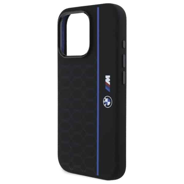 BMW Silicone Hexagon Blue Line MagSafe - θήκη για Apple iPhone 16 Pro Max - Μαύρο - Image 6