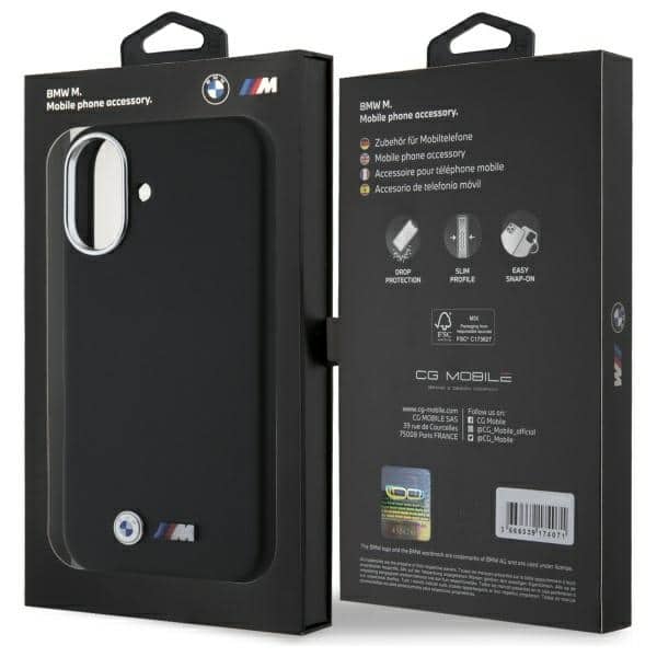 BMW M Smooth Full Wrapped Metal - θήκη για Apple iPhone 16 - Μαύρο - Image 8