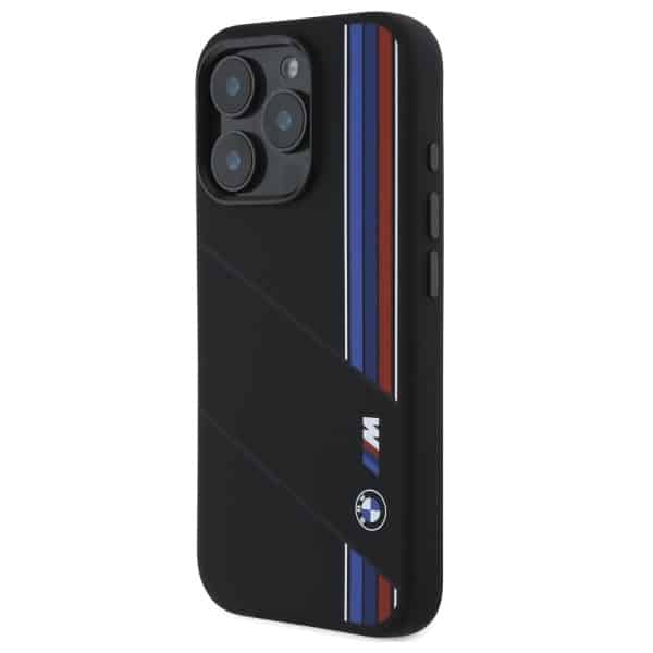 BMW Silicone Cut Tricolor Lines MagSafe - θήκη για Apple iPhone 16 Pro - Μαύρο - Image 2