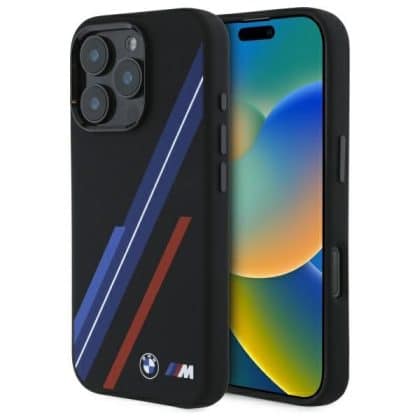 BMW Silicone Random Lines MagSafe - θήκη για Apple iPhone 16 Pro Max - Μαύρο