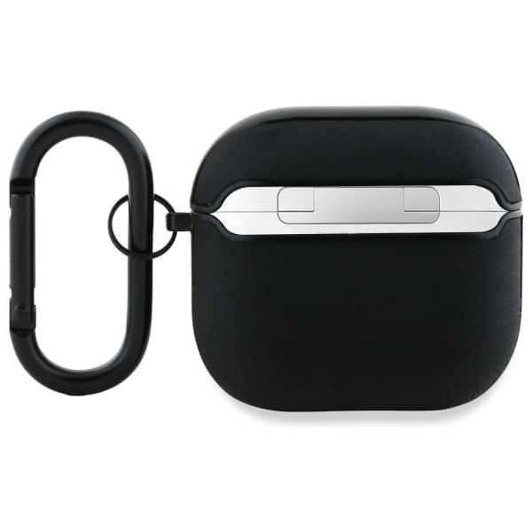 BMW BMA4SSLBK Θήκη AirPods 4 από γνήσιο δέρμα με ασημένιο λογότυπο μαύρη/black - Image 2