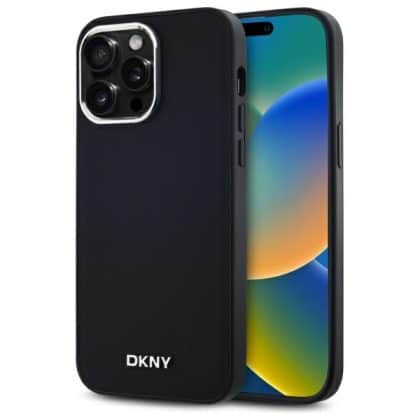 DKNY Απλό Ασημένιο Λογότυπο MagSafe - θήκη για Apple iPhone 14 Pro Max - Μαύρο
