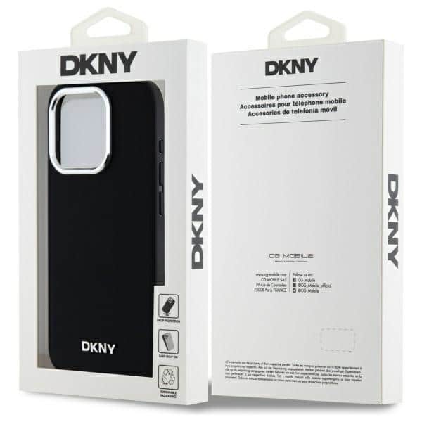 DKNY Απλό Ασημένιο Λογότυπο - θήκη για Apple iPhone 15 Pro - Μαύρο - Image 8