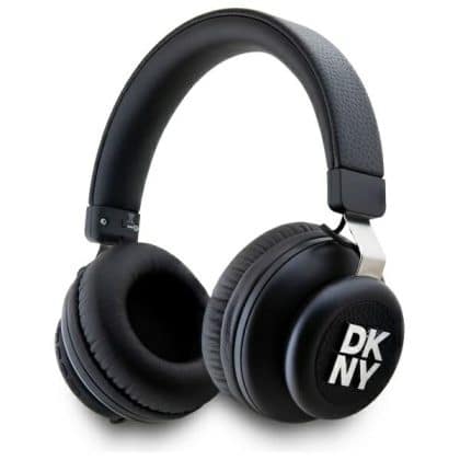 DKNY ασύρματα ακουστικά Bluetooth DKBHS6PUSLK μαύρο/black Metal Logo