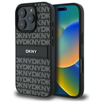 DKNY Texture Pattern Tonal Stripe - θήκη για Apple iPhone 16 Pro - Μαύρο