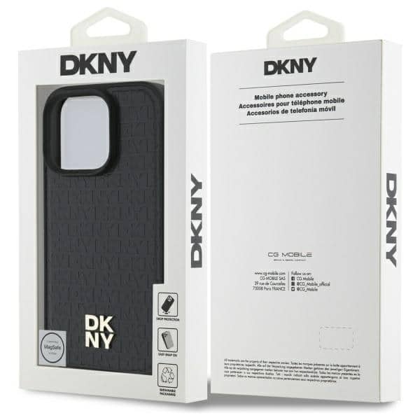 DKNY Repeat Pattern Stack Logo MagSafe - θήκη για Apple iPhone 16 Pro - Μαύρο - Image 8