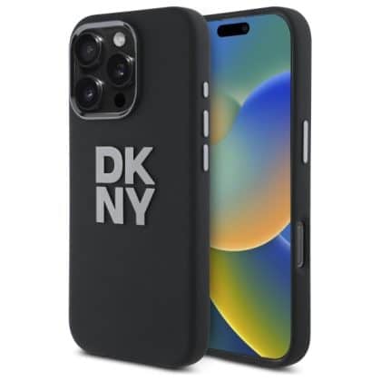 DKNY Liquid Silicone Metal Logo - θήκη για Apple iPhone 16 Pro Max - Μαύρο