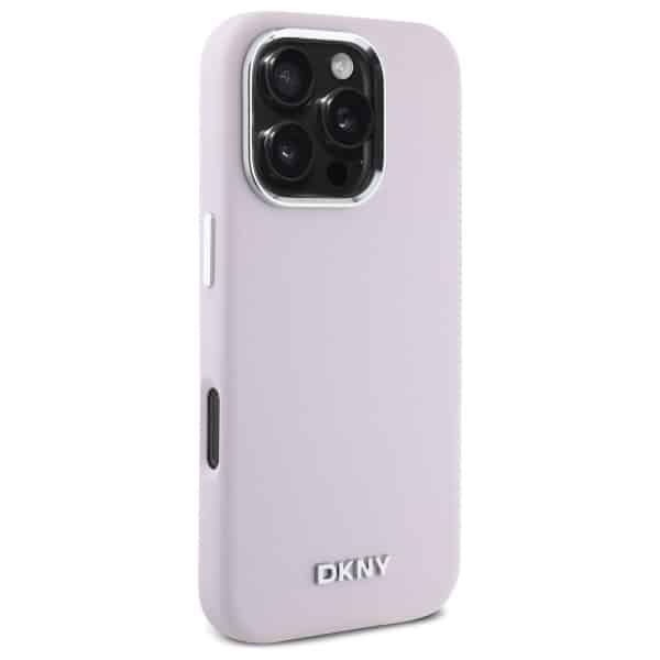 DKNY Liquid Silicone Small Metal Logo MagSafe - θήκη για Apple iPhone 16 Pro - Ροζ - Image 4