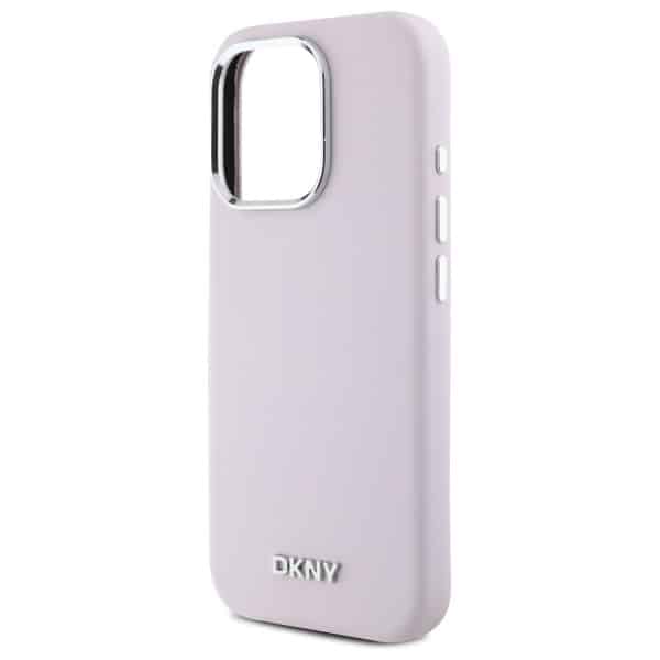 DKNY Liquid Silicone Small Metal Logo MagSafe - θήκη για Apple iPhone 16 Pro - Ροζ - Image 6
