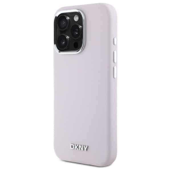 DKNY Liquid Silicone Small Metal Logo MagSafe - θήκη για Apple iPhone 16 Pro Max - Ροζ - Image 2