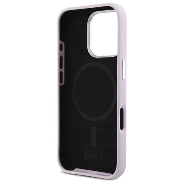 DKNY Liquid Silicone Small Metal Logo MagSafe - θήκη για Apple iPhone 16 Pro Max - Ροζ - Image 7