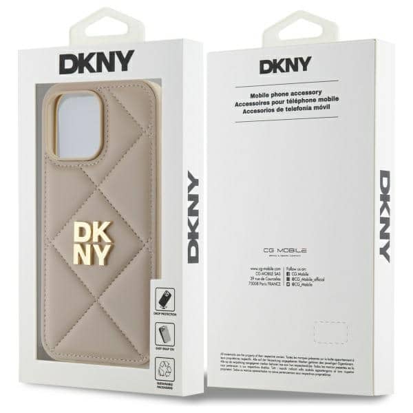 DKNY Quilted Stack - θήκη για Apple iPhone 14 Pro Max - Μπεζ - Image 8