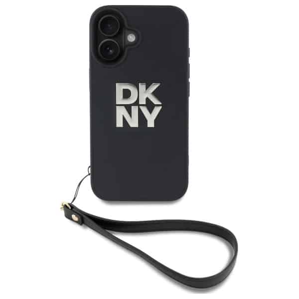 DKNY Wrist Strap Stock Logo - θήκη για Apple iPhone 16 - Μαύρο - Image 2