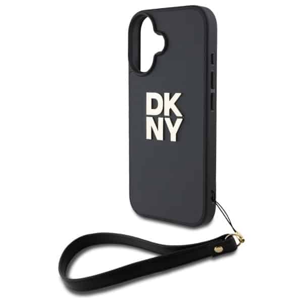 DKNY Wrist Strap Stock Logo - θήκη για Apple iPhone 16 - Μαύρο - Image 5