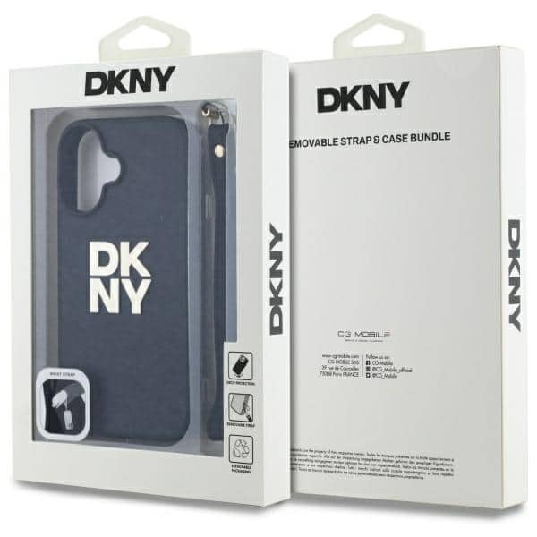 DKNY Wrist Strap Stock Logo - θήκη για Apple iPhone 16 - Μαύρο - Image 7