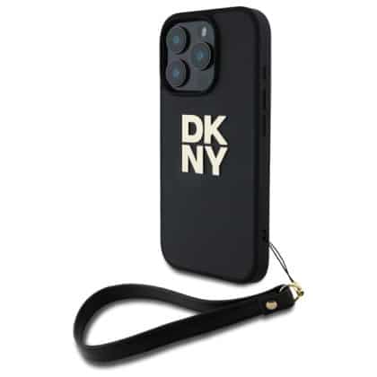 DKNY Wrist Strap Stock Logo - θήκη για Apple iPhone 16 Pro Max - Μαύρο