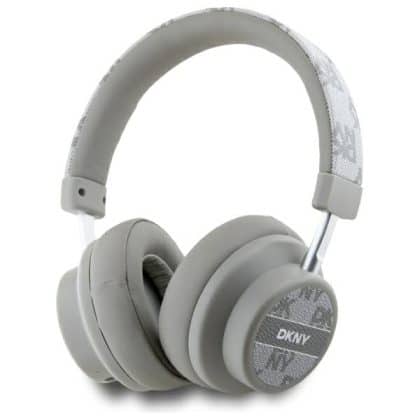 DKNY ασύρματα ακουστικά Bluetooth με καρό σχέδιο σε μπεζ χρώμα