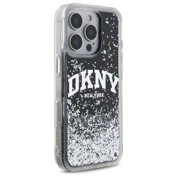 DKNY Liquid Glitter Arch Logo - θήκη για Apple iPhone 16 Pro - Μαύρο - Image 4