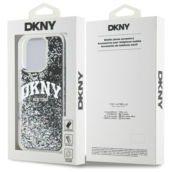 DKNY Liquid Glitter Arch Logo - θήκη για Apple iPhone 16 Pro - Μαύρο - Image 8