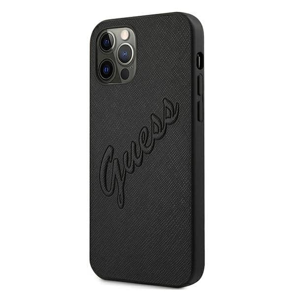 Guess Saffiano Vintage - θήκη για Apple iPhone 12 Pro Max - Μαύρο - Image 2
