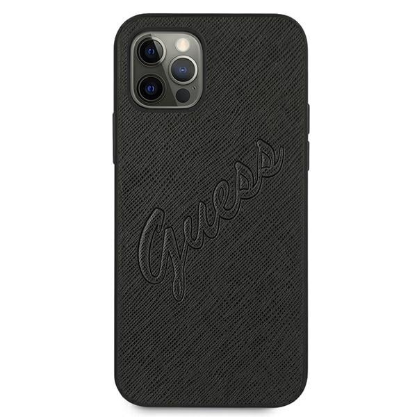 Guess Saffiano Vintage - θήκη για Apple iPhone 12 Pro Max - Μαύρο - Image 3