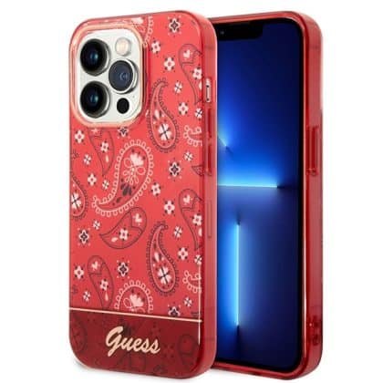 Guess Bandana Paisley - θήκη για Apple iPhone 14 Pro - Κόκκινο