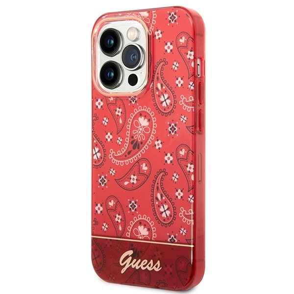 Guess Bandana Paisley - θήκη για Apple iPhone 14 Pro - Κόκκινο - Image 2