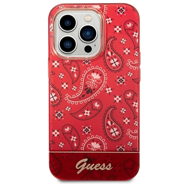 Guess Bandana Paisley - θήκη για Apple iPhone 14 Pro - Κόκκινο - Image 3