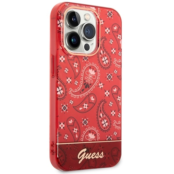 Guess Bandana Paisley - θήκη για Apple iPhone 14 Pro - Κόκκινο - Image 4