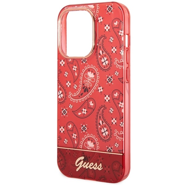 Guess Bandana Paisley - θήκη για Apple iPhone 14 Pro - Κόκκινο - Image 6