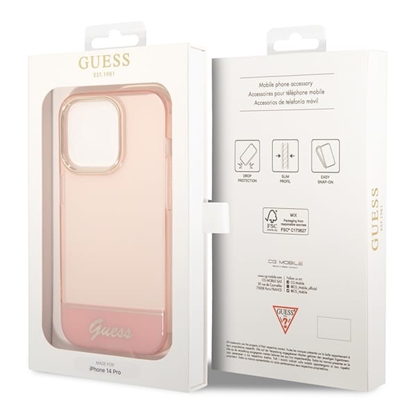 Guess - Translucent - Apple iPhone 14 Pro Max - Ροζ - Image 8