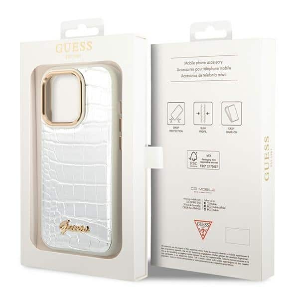 Guess Croco - θήκη για Apple iPhone 14 Pro - Διάφανο - Image 8