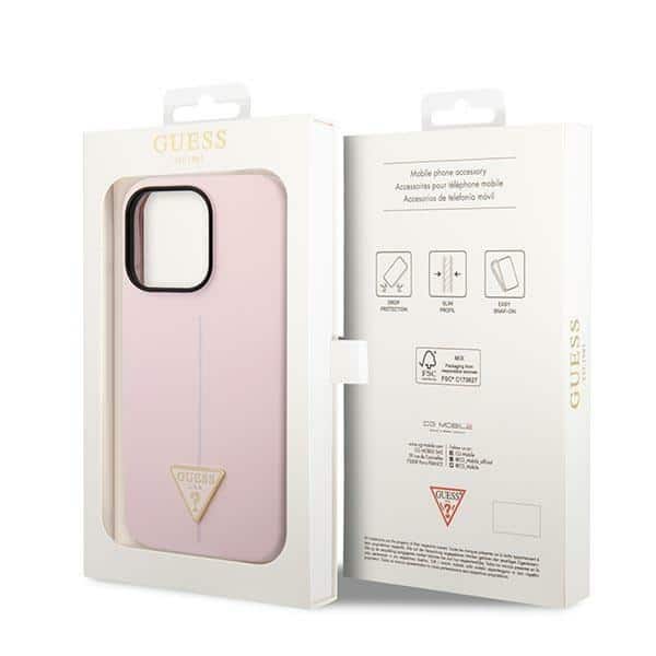 Guess Silicone Triangle - θήκη για Apple iPhone 14 Pro - Μωβ - Image 8