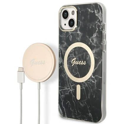 Guess Marble Collection - θήκη για Apple iPhone 14 / 15 13 - Μαύρο