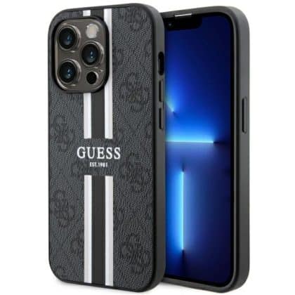 Guess Printed Stripes MagSafe - θήκη για Apple iPhone 14 Pro Max - Μαύρο
