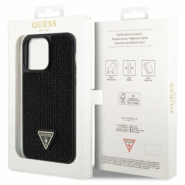 Guess Rhinestone Triangle - θήκη για Apple iPhone 14 Pro Max - Μαύρο - Image 8
