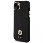 Guess Silicone Logo Strass - θήκη για Apple iPhone 15 Plus - Μαύρο - Image 2