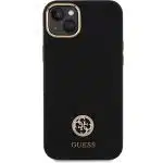 Guess Silicone Logo Strass - θήκη για Apple iPhone 15 Plus - Μαύρο - Image 3