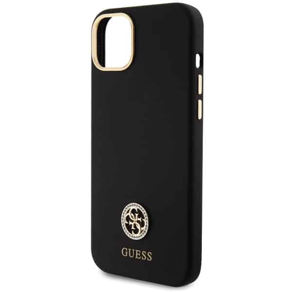 Guess Silicone Logo Strass - θήκη για Apple iPhone 15 Plus - Μαύρο - Image 6