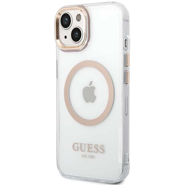 Guess Metal Outline - θήκη για Apple iPhone 15 Plus / 14 - Χρυσό - Image 2