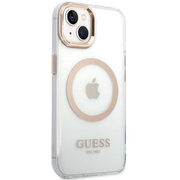 Guess Metal Outline - θήκη για Apple iPhone 15 Plus / 14 - Χρυσό - Image 4