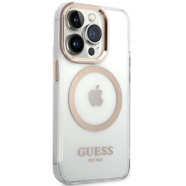 Guess Metal Outline MagSafe - θήκη για Apple iPhone 15 Pro Max - Χρυσό - Image 4