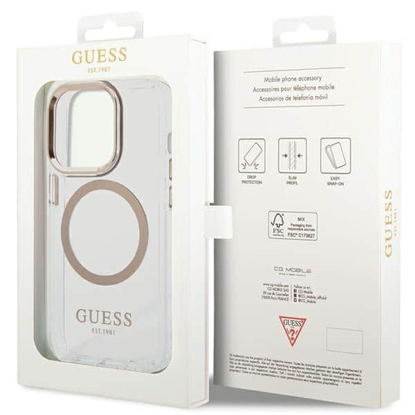 Guess Metal Outline MagSafe - θήκη για Apple iPhone 15 Pro Max - Χρυσό - Image 8