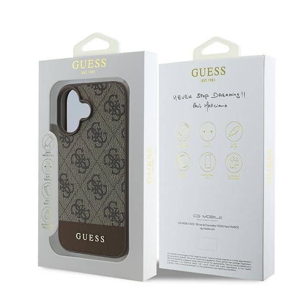 Guess 4G Bottom Stripe - θήκη για Apple iPhone 16 Plus - Καφέ - Image 8