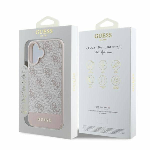 Guess 4G Bottom Stripe - θήκη για Apple iPhone 16 - Ροζ - Image 5